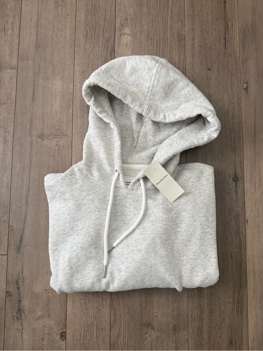 Abercrombie & Fitch Essential Sunday Light Gray Pullover Hoodie